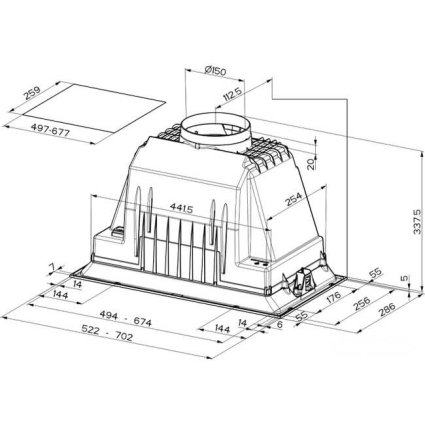 Вытяжка полновстраиваемая FABER INKA PLUS HC X A52